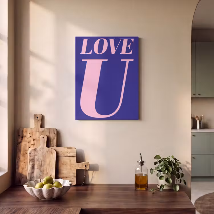 Akoestisch schilderij - Love - Blauw - Valentijn — 3