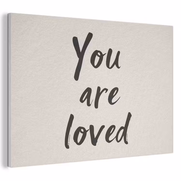 Akoestisch schilderij - Minimalistisch - Beige - Love — 1