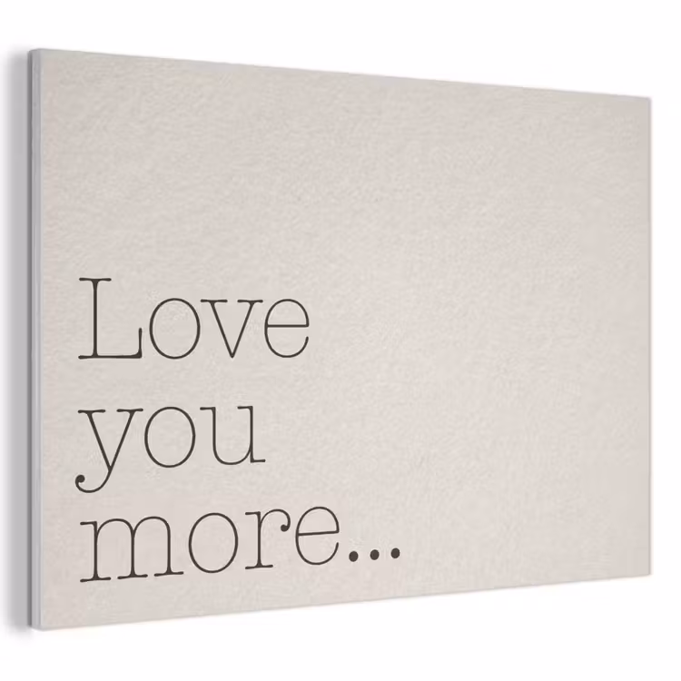 Akoestisch schilderij - Minimalistisch - Love - Beige — 1