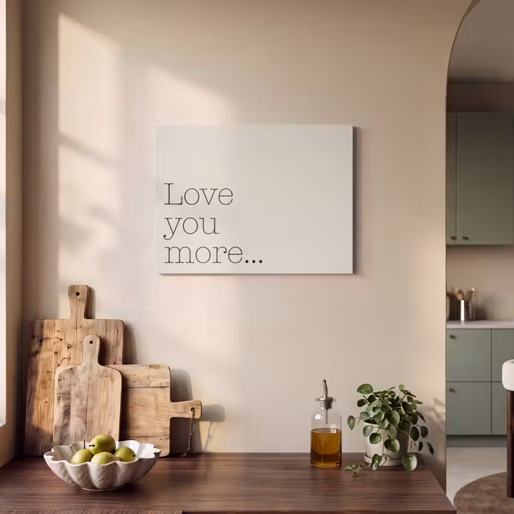 Akoestisch schilderij - Minimalistisch - Love - Beige — 3