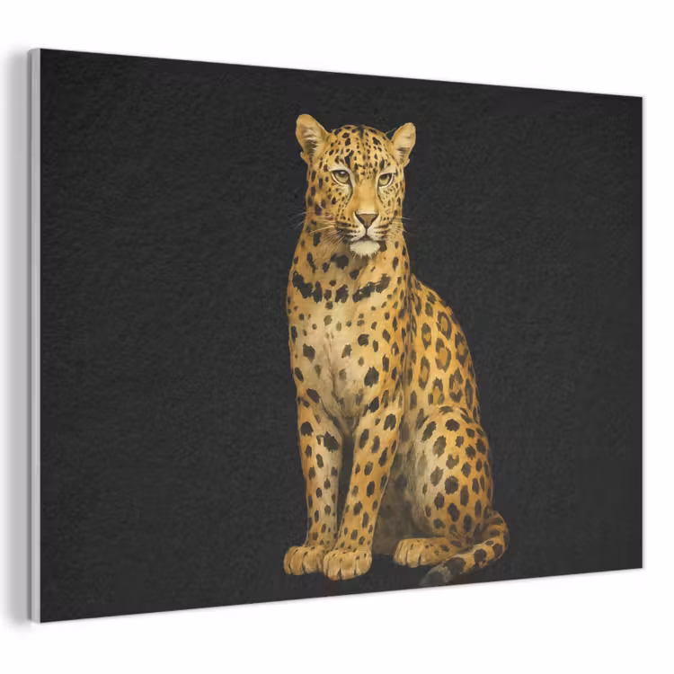 Akoestisch schilderij - Panter - Realistisch - Bruin — 1