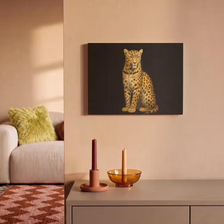 Akoestisch schilderij - Panter - Realistisch - Bruin — 2