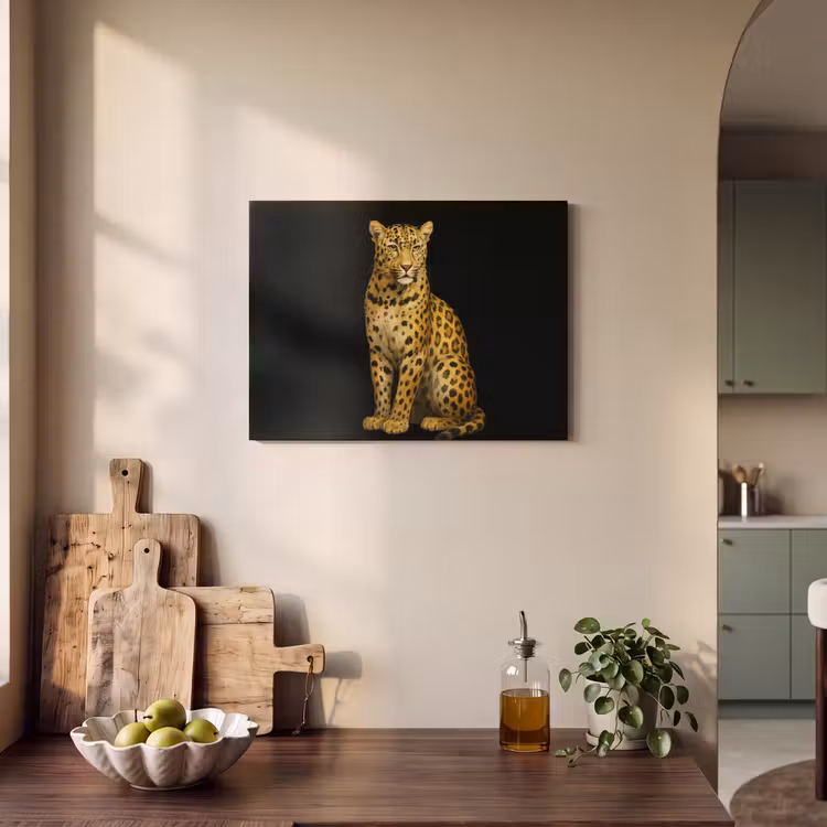 Akoestisch schilderij - Panter - Realistisch - Bruin — 3