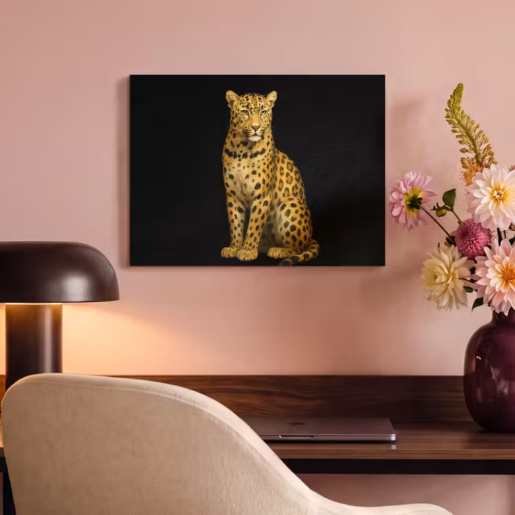 Akoestisch schilderij - Panter - Realistisch - Bruin — 4