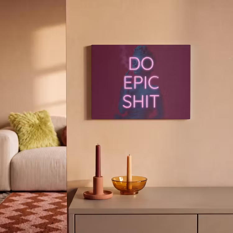 Akoestisch schilderij - Buste - Neon - LED - Letters — 2