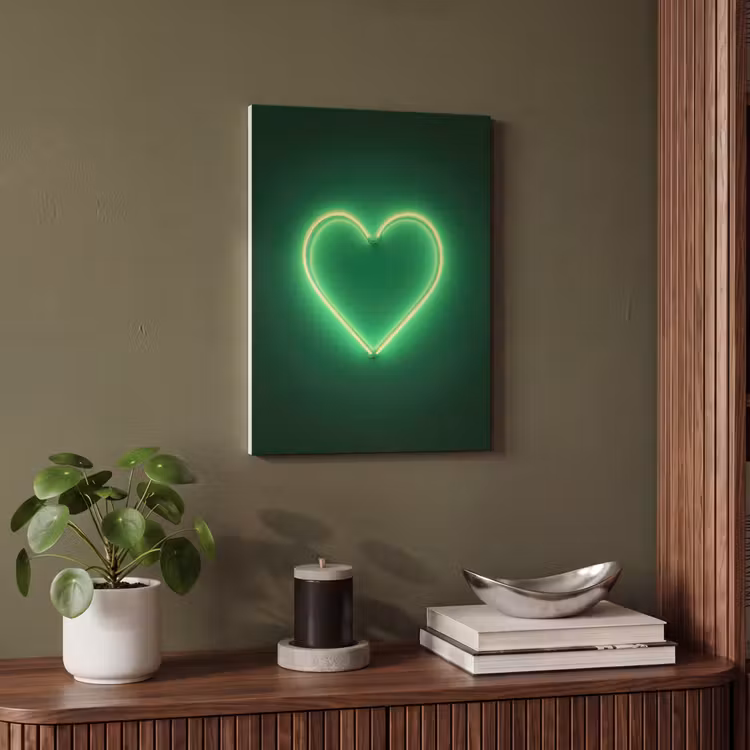 Akoestisch schilderij - Neon - Groen - Licht — 4