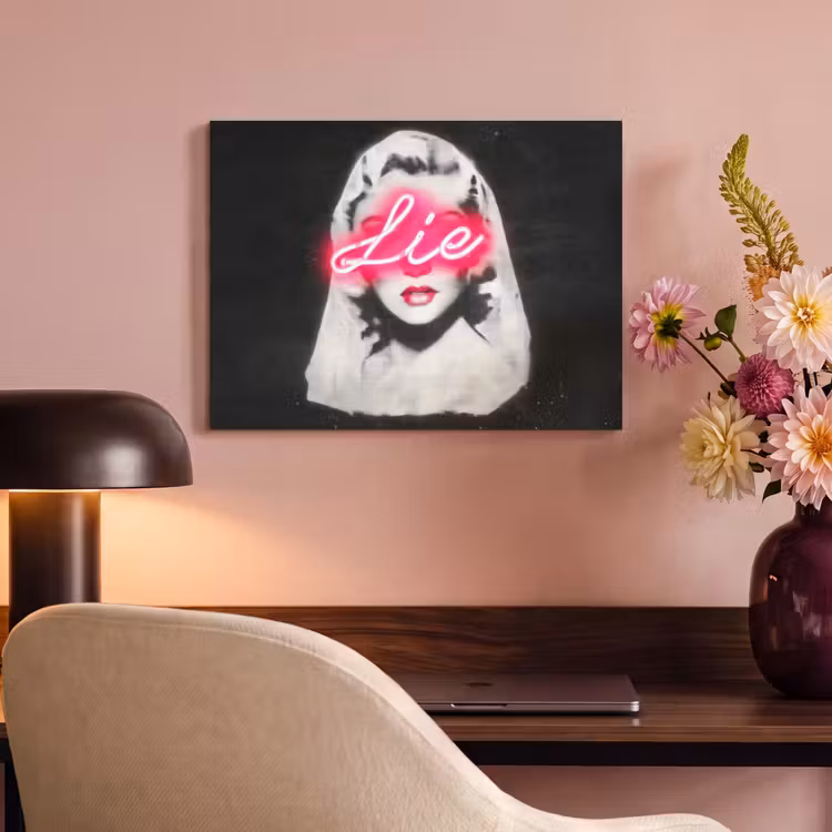 Akoestisch schilderij - Neon - Letters - Vintage - Vrouw — 4
