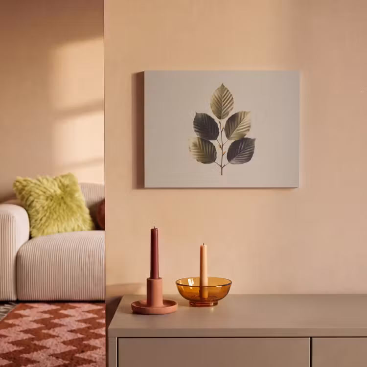 Akoestisch schilderij - Beukenbladeren - Bruin - Groen - neutraal — 2