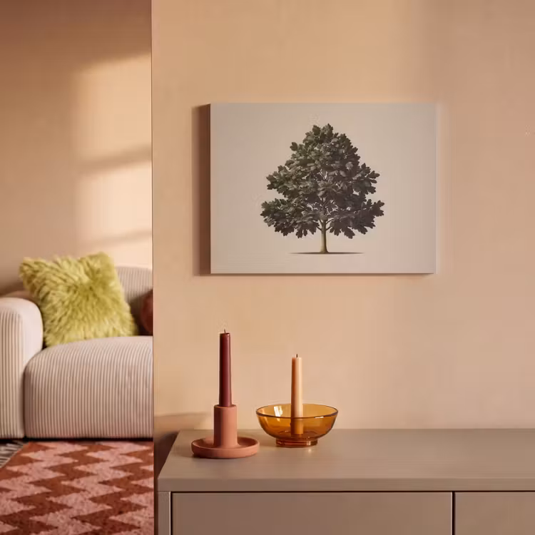 Akoestisch schilderij - Eikenboom - Schaduw - Egaal — 2