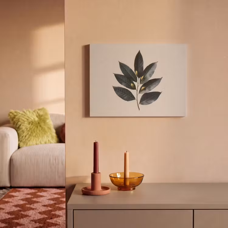 Akoestisch schilderij - Laurierbladeren - Bloemknoppen - subtiel — 2