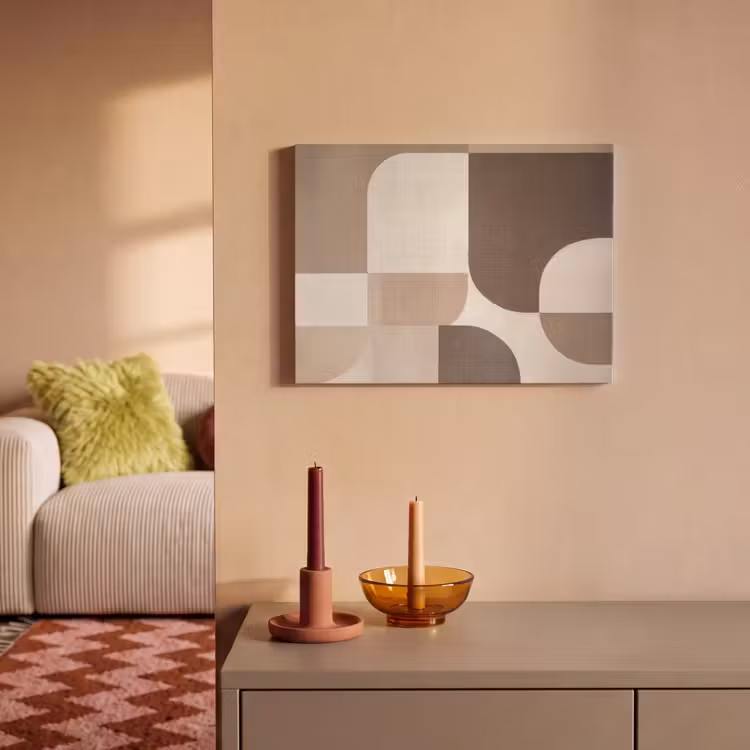 Akoestisch schilderij - Geometrisch - Geweven structuur - Modern — 2