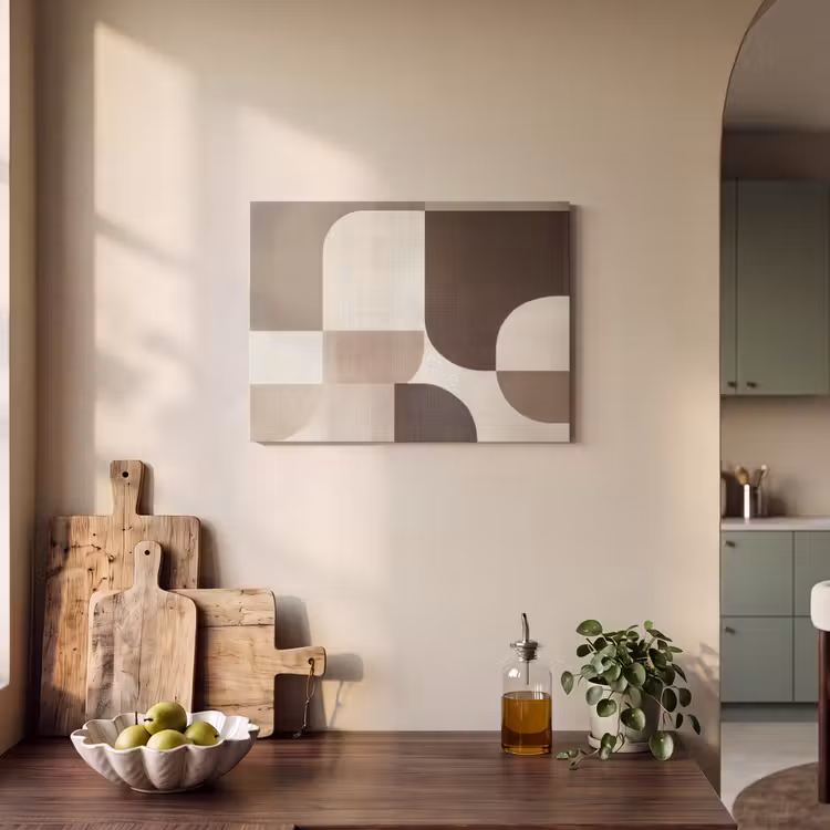 Akoestisch schilderij - Geometrisch - Geweven structuur - Modern — 3