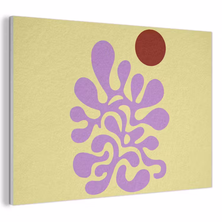 Akoestisch schilderij - Koraal - Cirkel - Abstract - Geel — 1