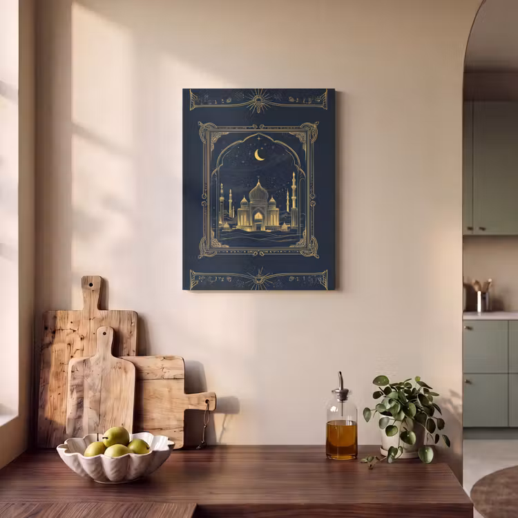 Akoestisch schilderij - Moskee - Islam - Goud - Ramadan - Islamitische — 3