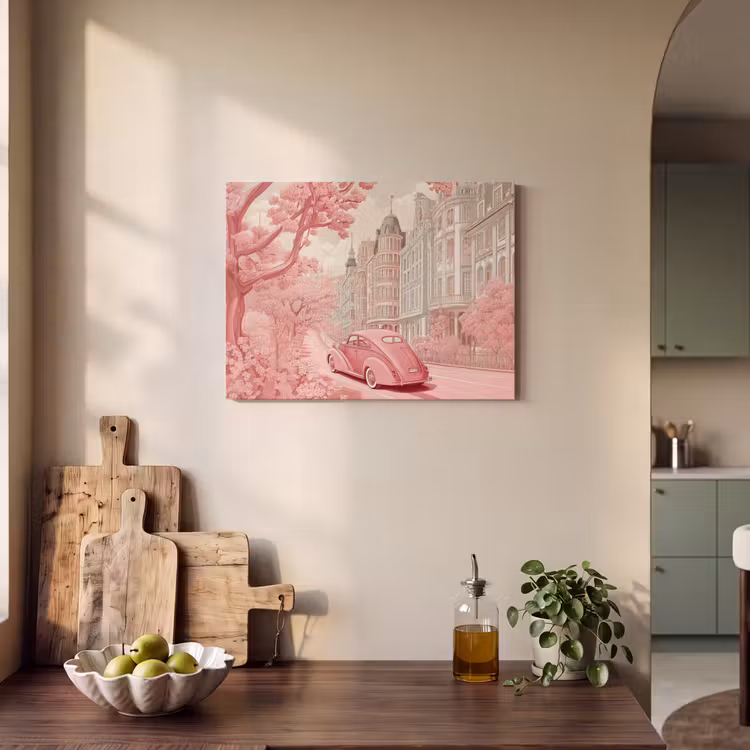 Akoestisch schilderij - City - Car - Pink — 3