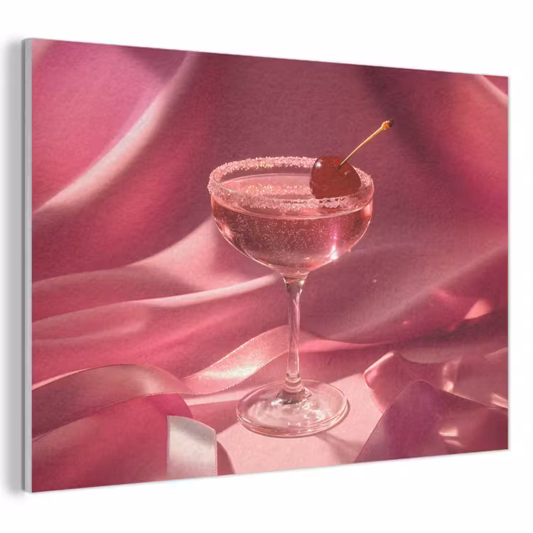 Akoestisch schilderij - Cocktail - Pink - Luxe — 1