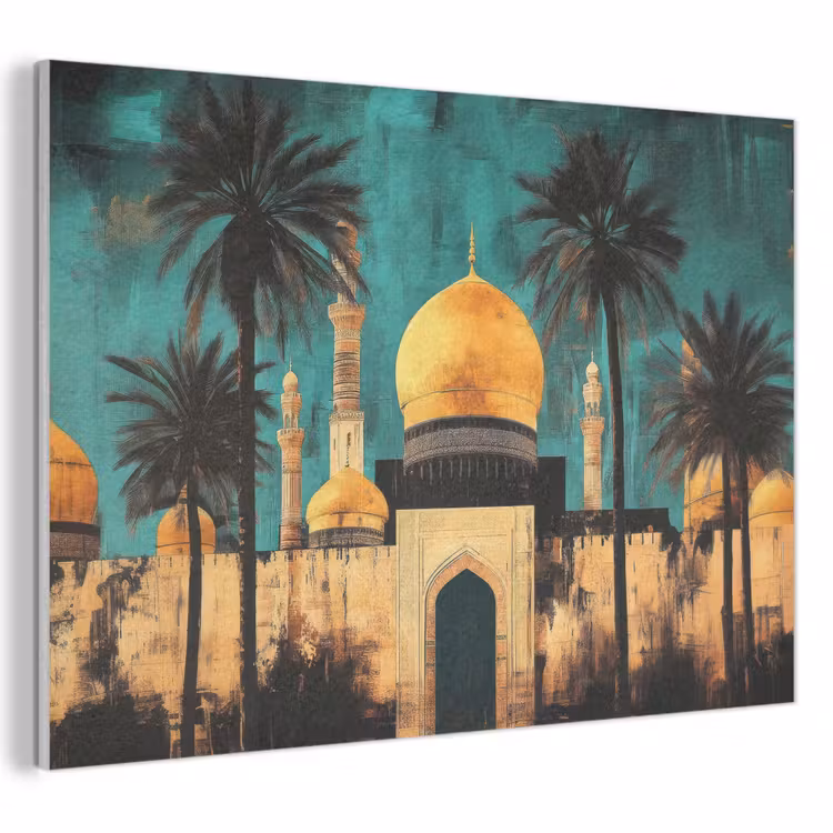 Akoestisch schilderij - Moskee - Goud - Arabisch - Islamitische — 1