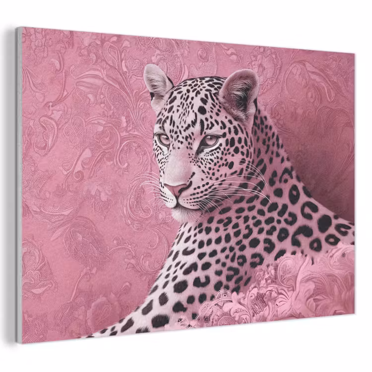 Akoestisch schilderij - Panter - Luxe - Roze — 1