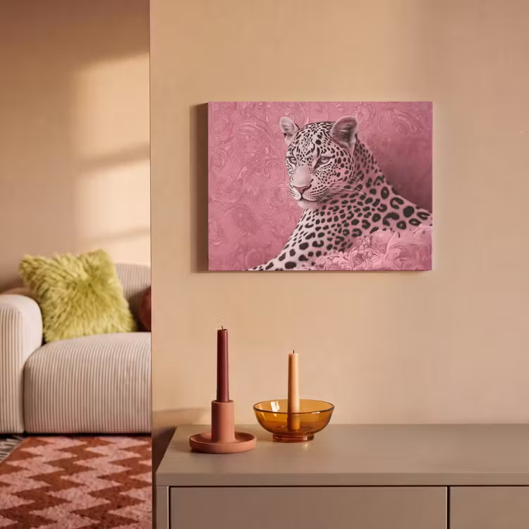 Akoestisch schilderij - Panter - Luxe - Roze — 2