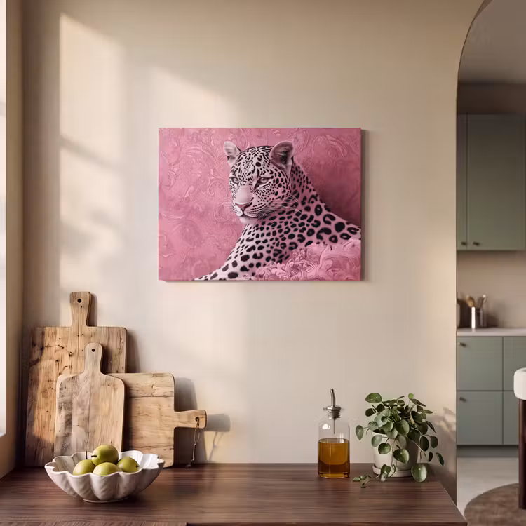 Akoestisch schilderij - Panter - Luxe - Roze — 3
