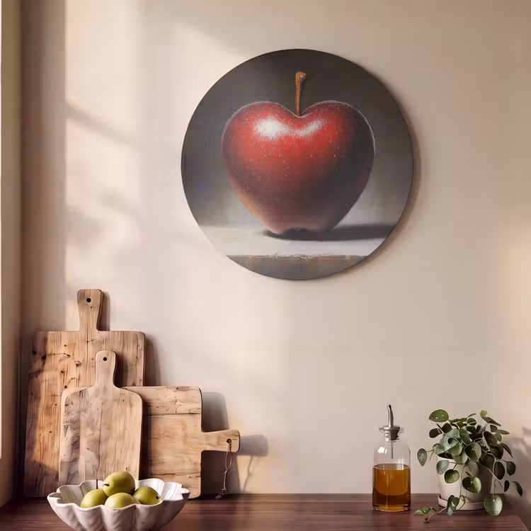Akoestisch schilderij rond - Apple - Hart - Rood — 4