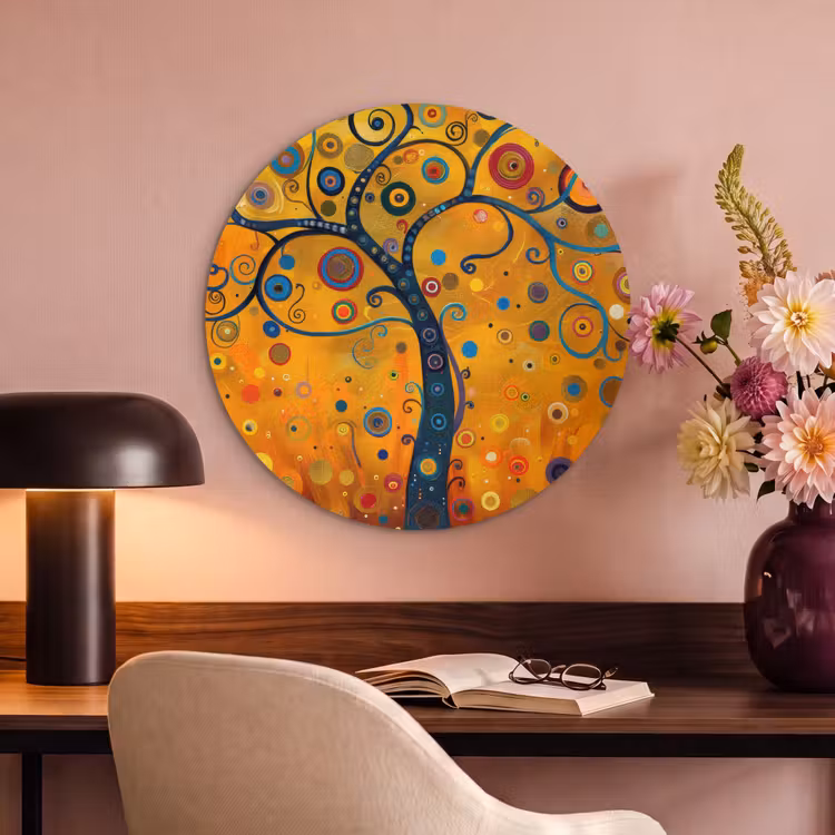 Akoestisch schilderij rond - Abstract - Boom - Levensboom - Modern — 2