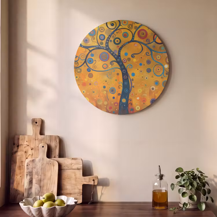 Akoestisch schilderij rond - Abstract - Boom - Levensboom - Modern — 4