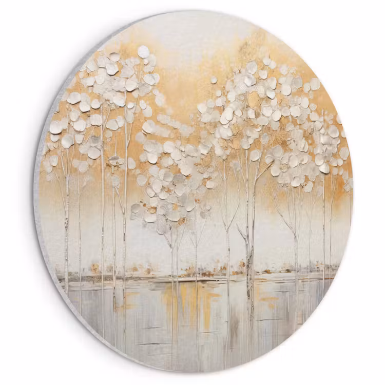Akoestisch schilderij rond - Bomen - Kunst - Acryl - Natuur — 1