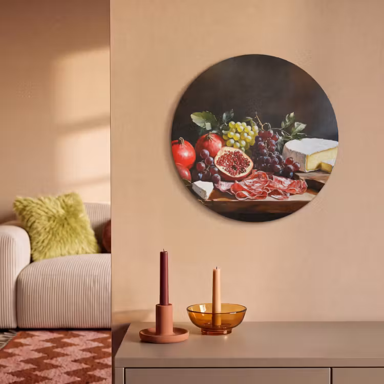 Akoestisch schilderij rond - Borrelplank - Stilleven - Vintage — 3