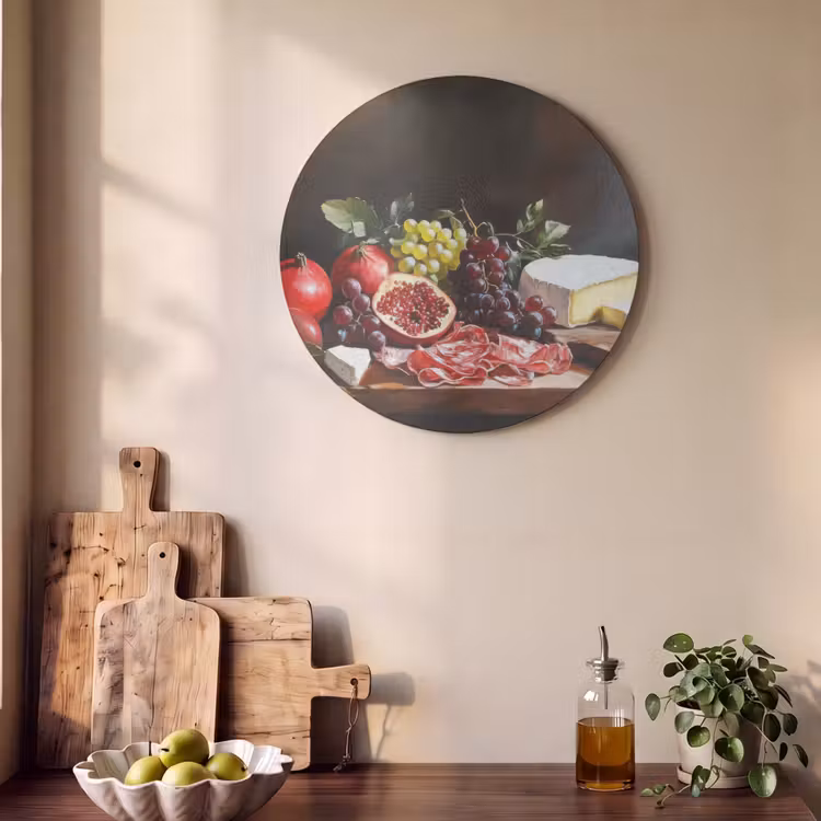 Akoestisch schilderij rond - Borrelplank - Stilleven - Vintage — 4