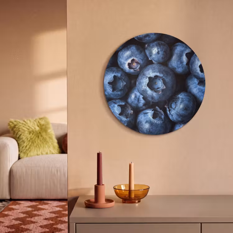 Akoestisch schilderij rond - Bessen - Blauw - Fruit — 3