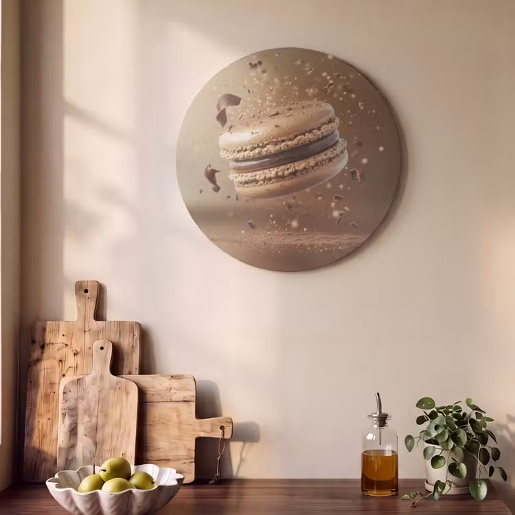 Akoestisch schilderij rond - Chocolade - Macarons - Eten - Snoep — 4