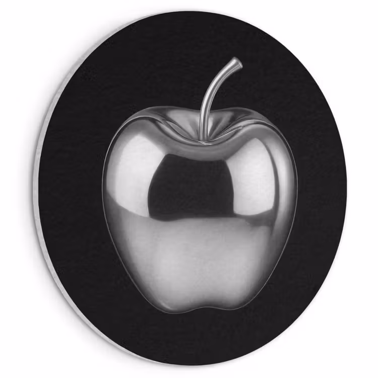 Akoestisch schilderij rond - Appel - Metallic - Symmetrisch — 1