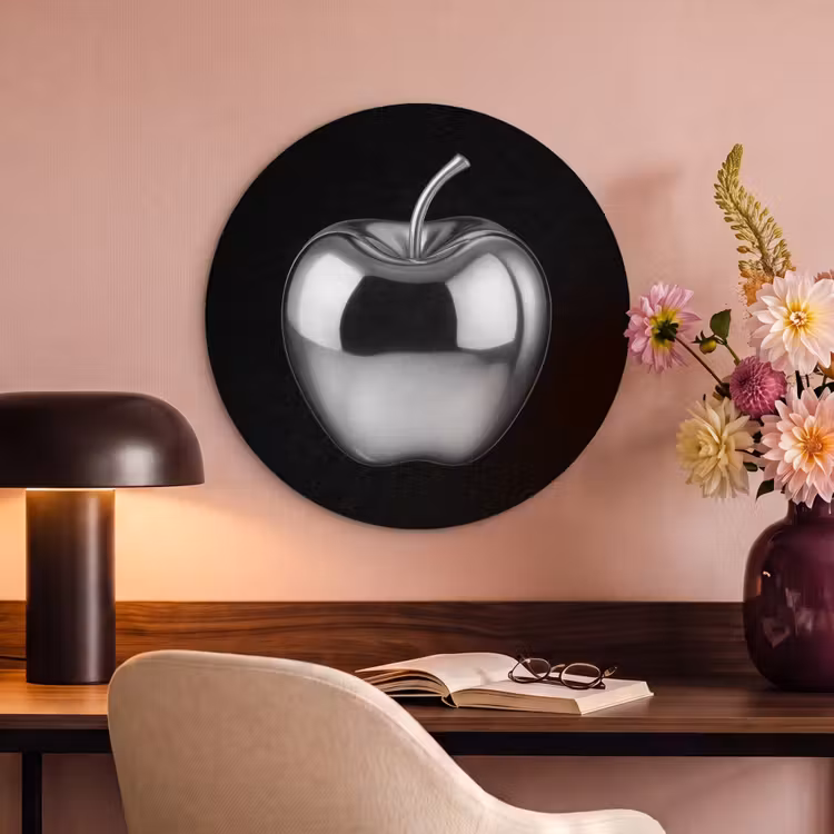Akoestisch schilderij rond - Appel - Metallic - Symmetrisch — 2