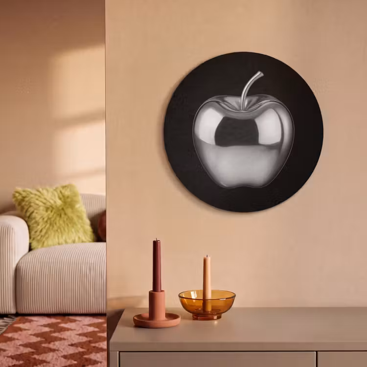 Akoestisch schilderij rond - Appel - Metallic - Symmetrisch — 3