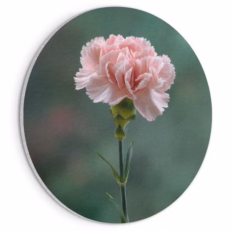 Akoestisch schilderij rond - Anjer - Roze - Bloemblaadjes — 1