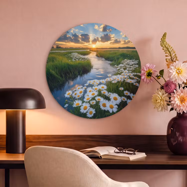 Akoestisch schilderij rond - Beekje - Landschap - Margriet — 2