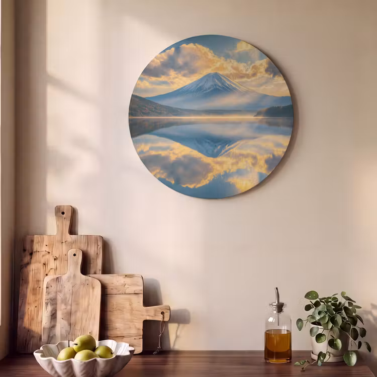 Akoestisch schilderij rond - Berg - Rivier - Zonsondergang — 4