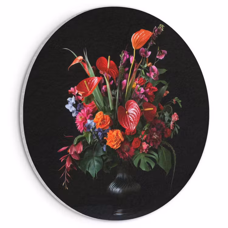 Akoestisch schilderij rond - Bloemen - Boeket - Sierlijk — 1