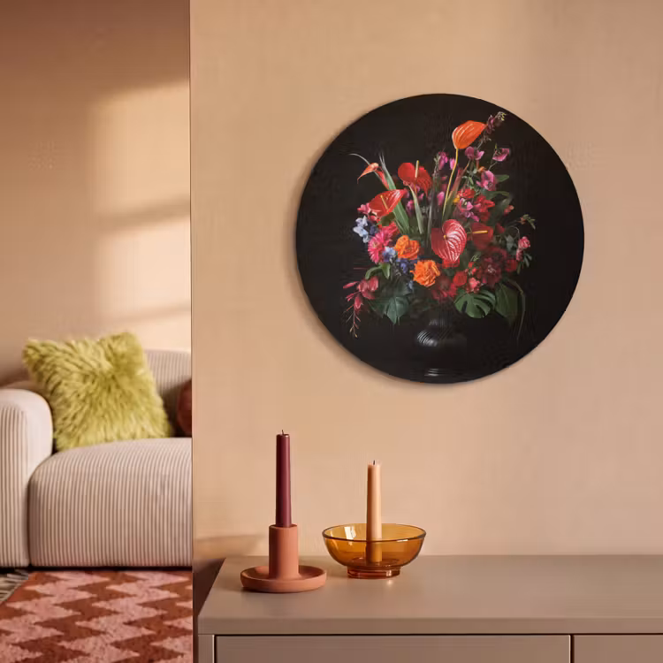Akoestisch schilderij rond - Bloemen - Boeket - Sierlijk — 3