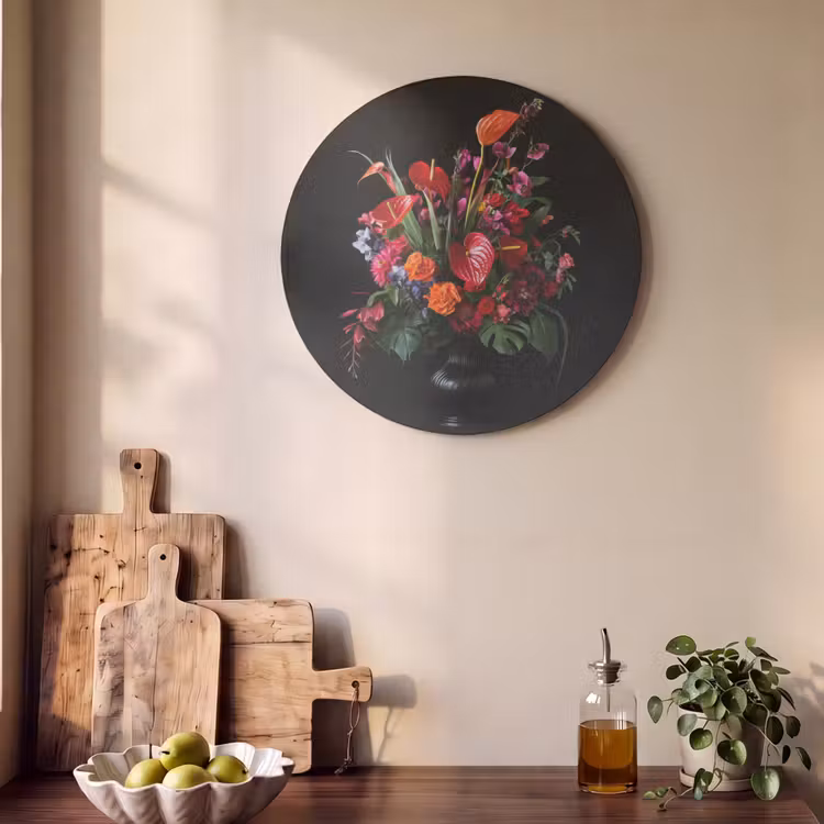 Akoestisch schilderij rond - Bloemen - Boeket - Sierlijk — 4