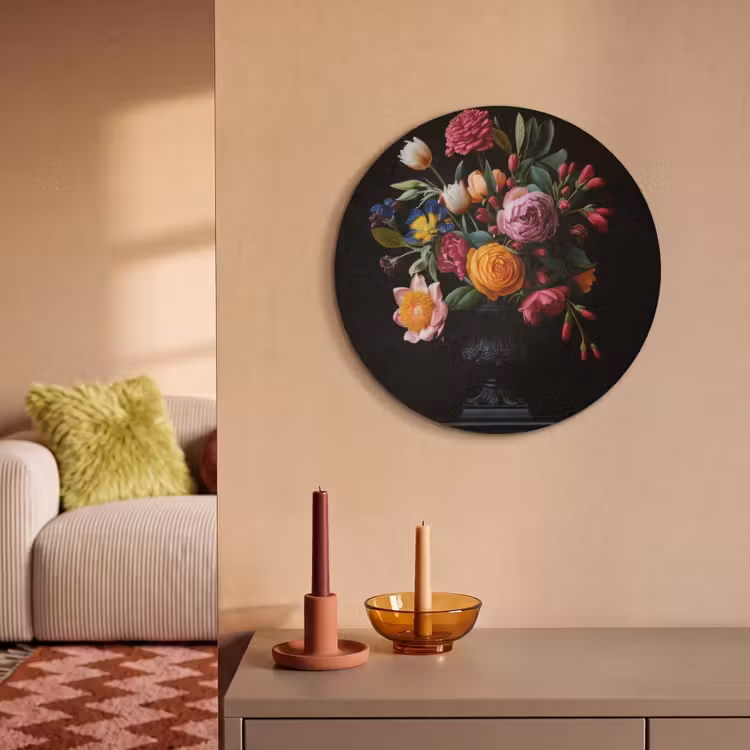 Akoestisch schilderij rond - Boeket - Romantisch - Kleurrijk — 3