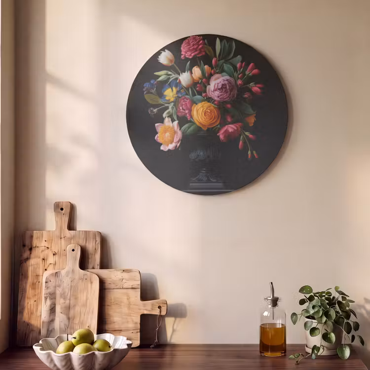 Akoestisch schilderij rond - Boeket - Romantisch - Kleurrijk — 4
