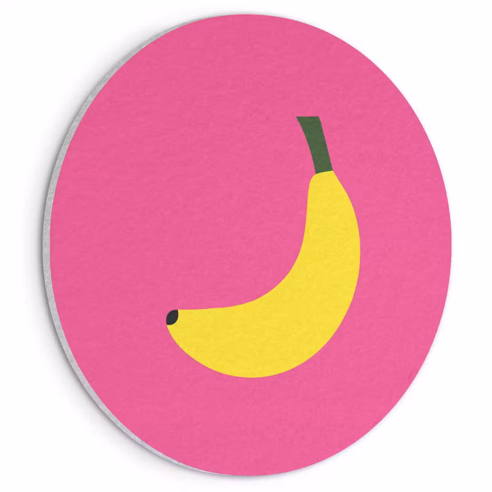 Akoestisch schilderij rond - Banaan - Geel - Fruit — 1