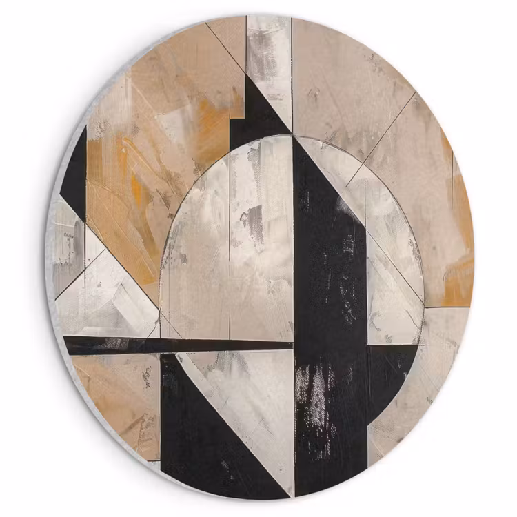 Akoestisch schilderij rond - Abstract - Modern - Geometrisch - Pastel — 1