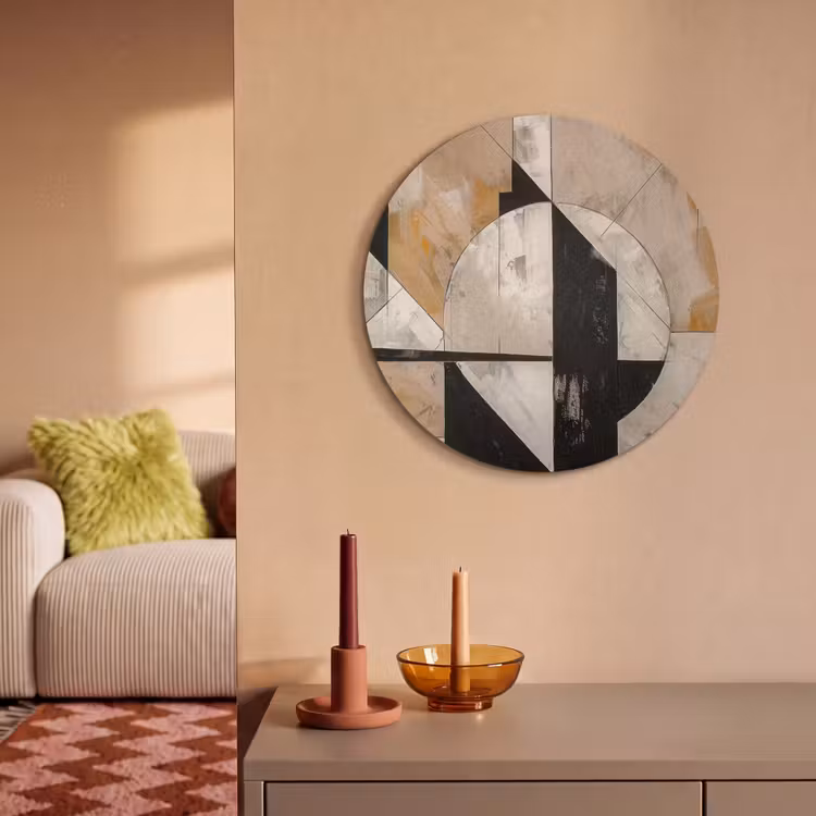Akoestisch schilderij rond - Abstract - Modern - Geometrisch - Pastel — 3
