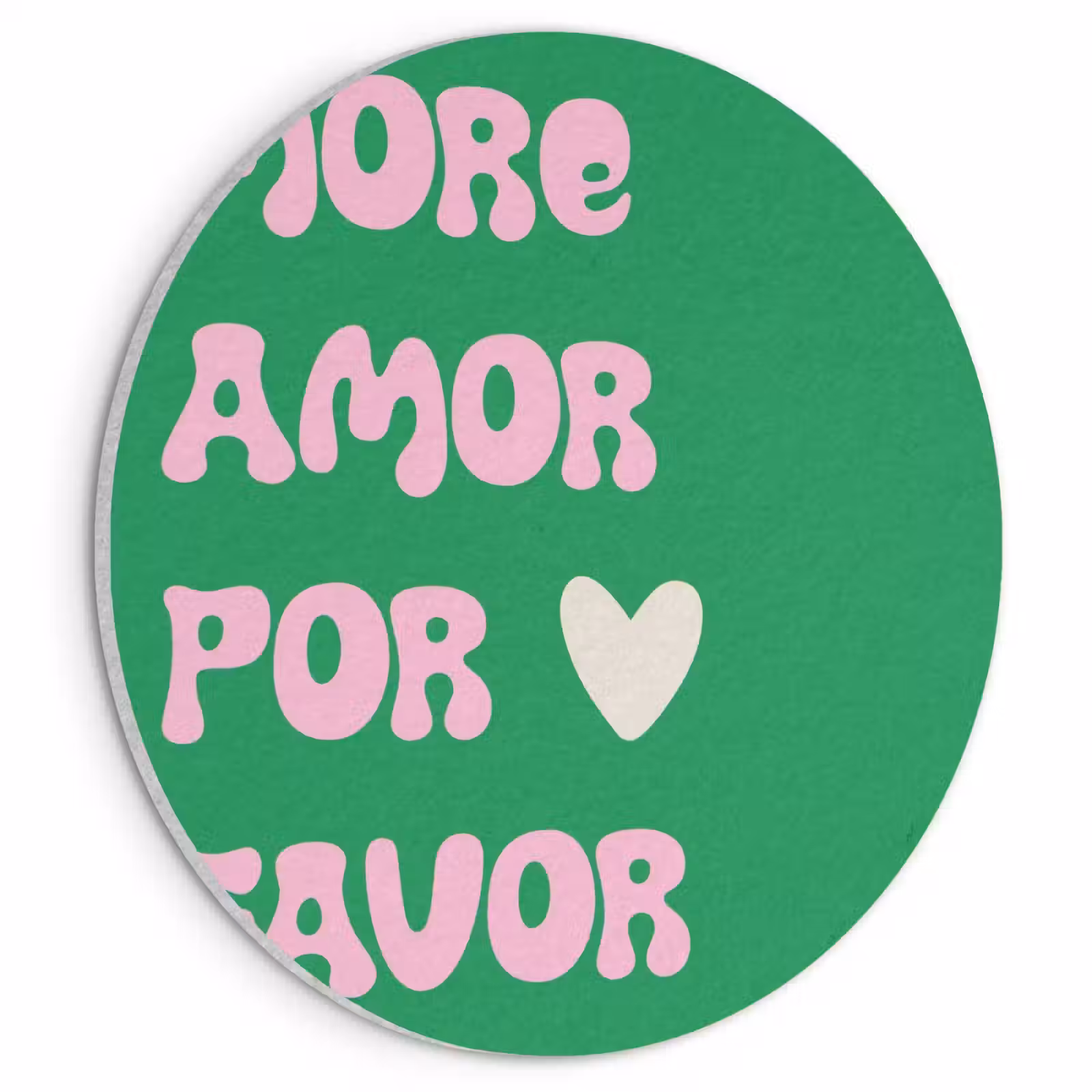 Akoestisch schilderij rond - Amor - Valentijn - Groen - Tekst — 1