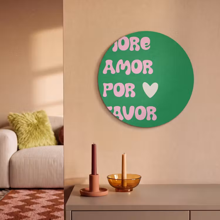 Akoestisch schilderij rond - Amor - Valentijn - Groen - Tekst — 3
