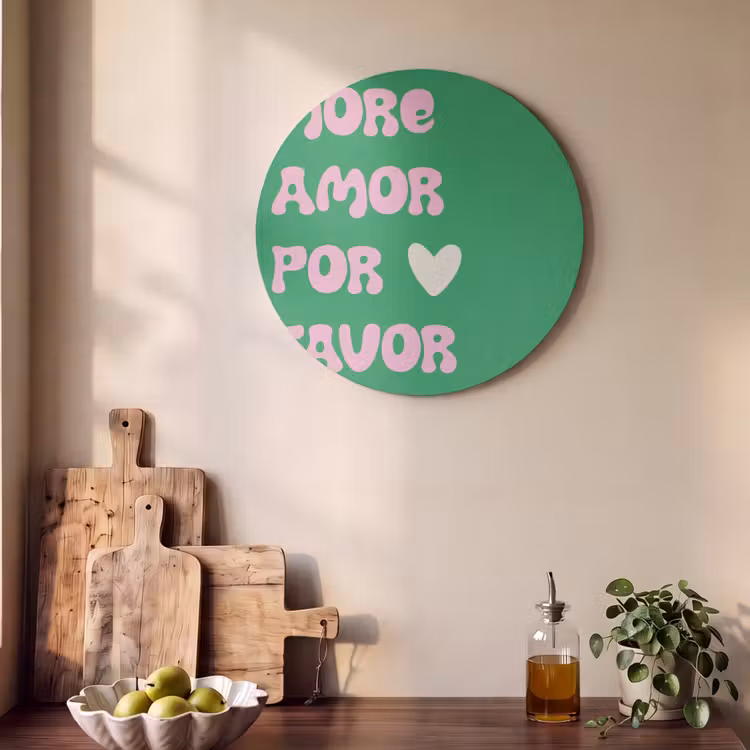 Akoestisch schilderij rond - Amor - Valentijn - Groen - Tekst — 4