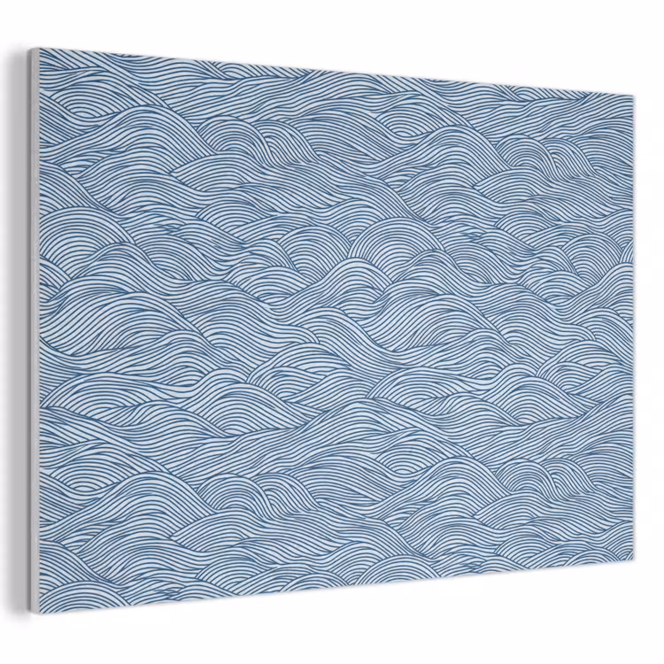 Akoestisch schilderij - Golven - Ritmisch - Blauw — 1